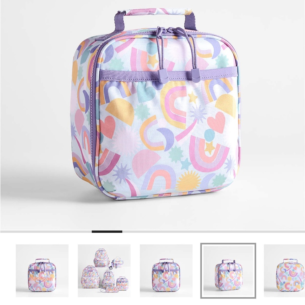 Dreamer Rainbow Dreams Standard Soft Insulated Kids Lunch Box